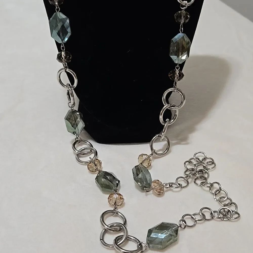 Beautiful Beaded Silver Cookie Lee Necklace - Picture 2 of 5